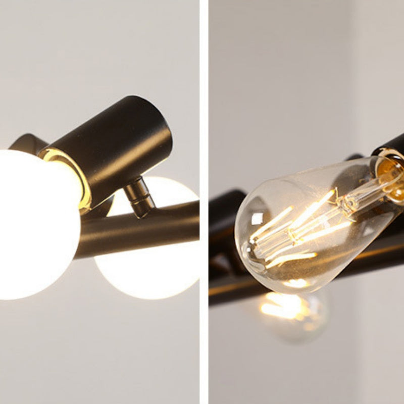 Silva Vintage Matello LED Lux Lampadario Nero Camera da Letto/Soggiorno/Sala da Pranzo